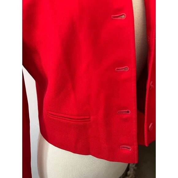 Pendelton womens red cropped short hip length 100 percent wool winter coat 10 - Picture 2 of 12